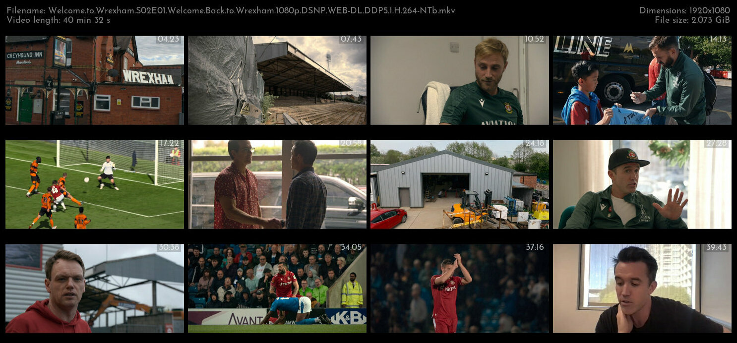 Welcome to Wrexham S02E01 Welcome Back to Wrexham 1080p DSNP WEB DL DDP5 1 H 264 NTb TGx