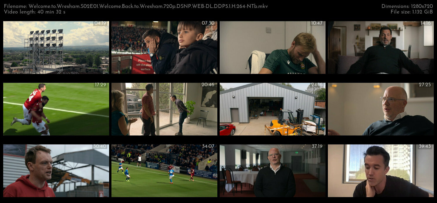 Welcome to Wrexham S02E01 Welcome Back to Wrexham 720p DSNP WEB DL DDP5 1 H 264 NTb TGx