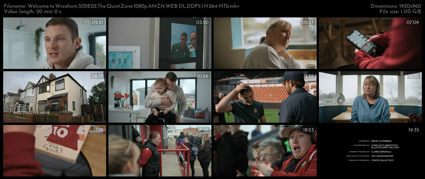 Welcome to Wrexham S02E02 The Quiet Zone 1080p AMZN WEB DL DDP5 1 H 264 NTb TGx