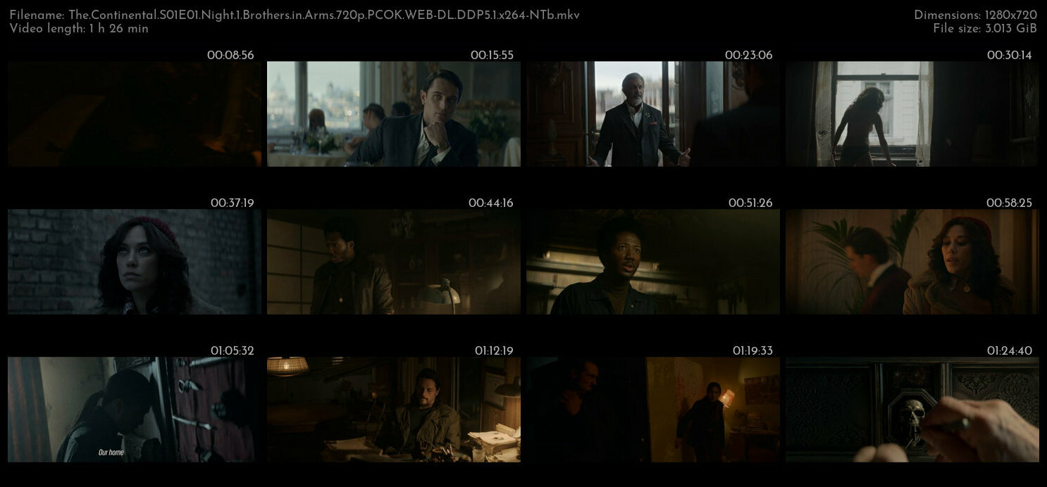 The Continental S01E01 Night 1 Brothers in Arms 720p PCOK WEB DL DDP5 1 x264 NTb TGx