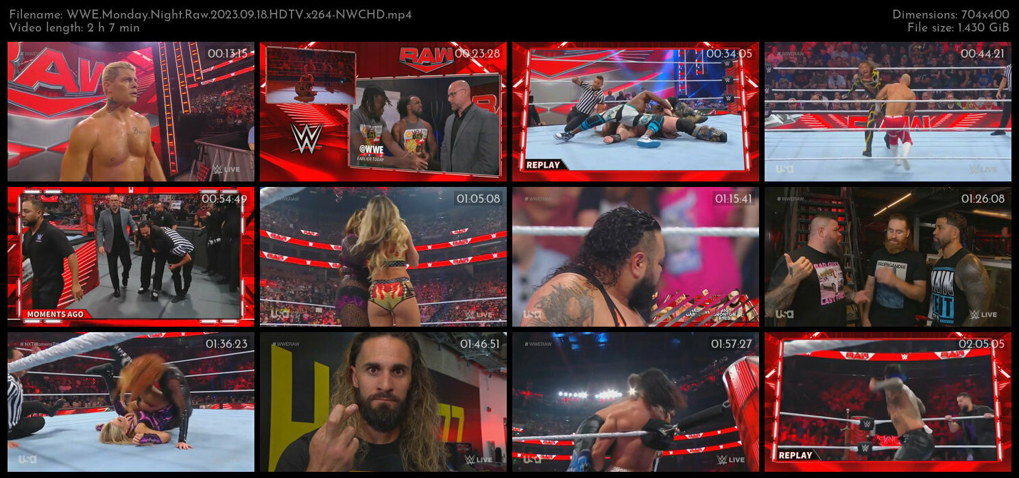 WWE Monday Night Raw 2023 09 18 HDTV x264 NWCHD TGx