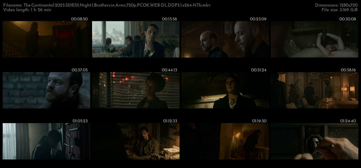The Continental 2023 S01E01 Night 1 Brothers in Arms 720p PCOK WEB DL DDP5 1 x264 NTb TGx