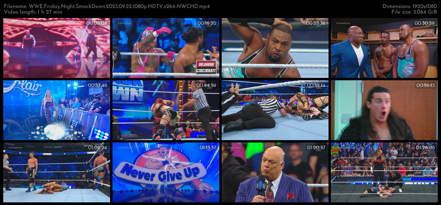 WWE Friday Night SmackDown 2023 09 22 1080p HDTV x264 NWCHD TGx
