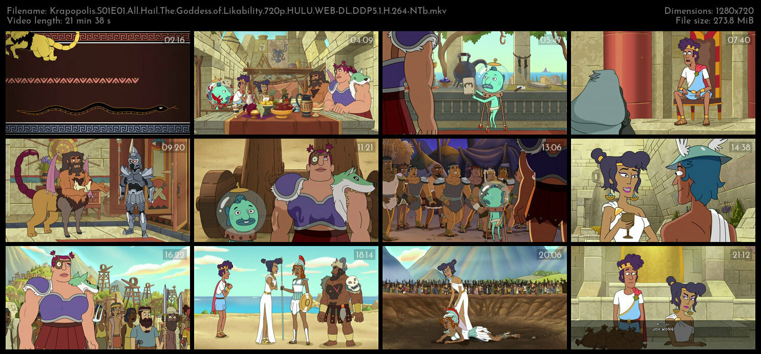 Krapopolis S01E01 All Hail The Goddess of Likability 720p HULU WEB DL DDP5 1 H 264 NTb TGx