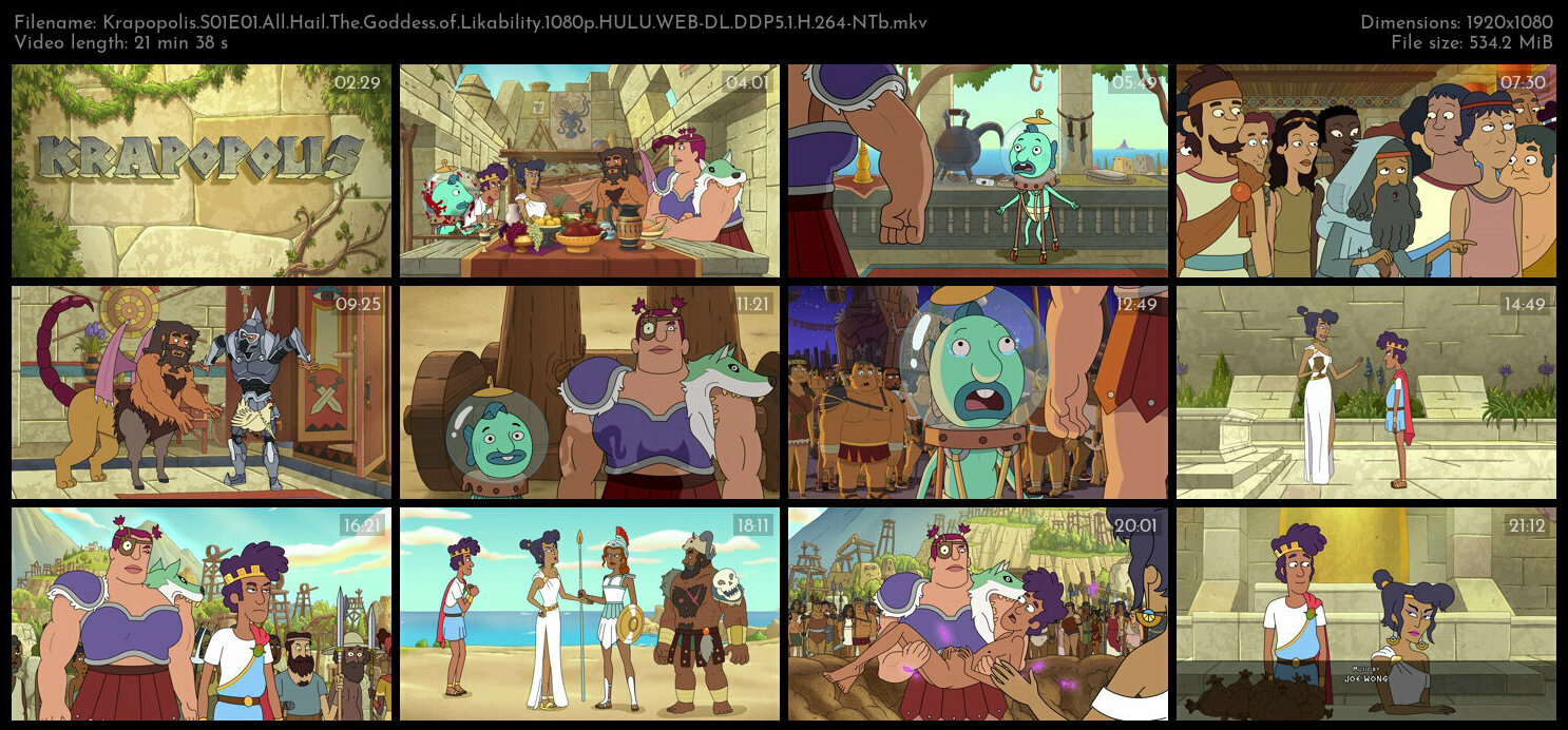 Krapopolis S01E01 All Hail The Goddess of Likability 1080p HULU WEB DL DDP5 1 H 264 NTb TGx