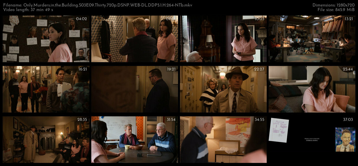 Only Murders in the Building S03E09 Thirty 720p DSNP WEB DL DDP5 1 H 264 NTb TGx