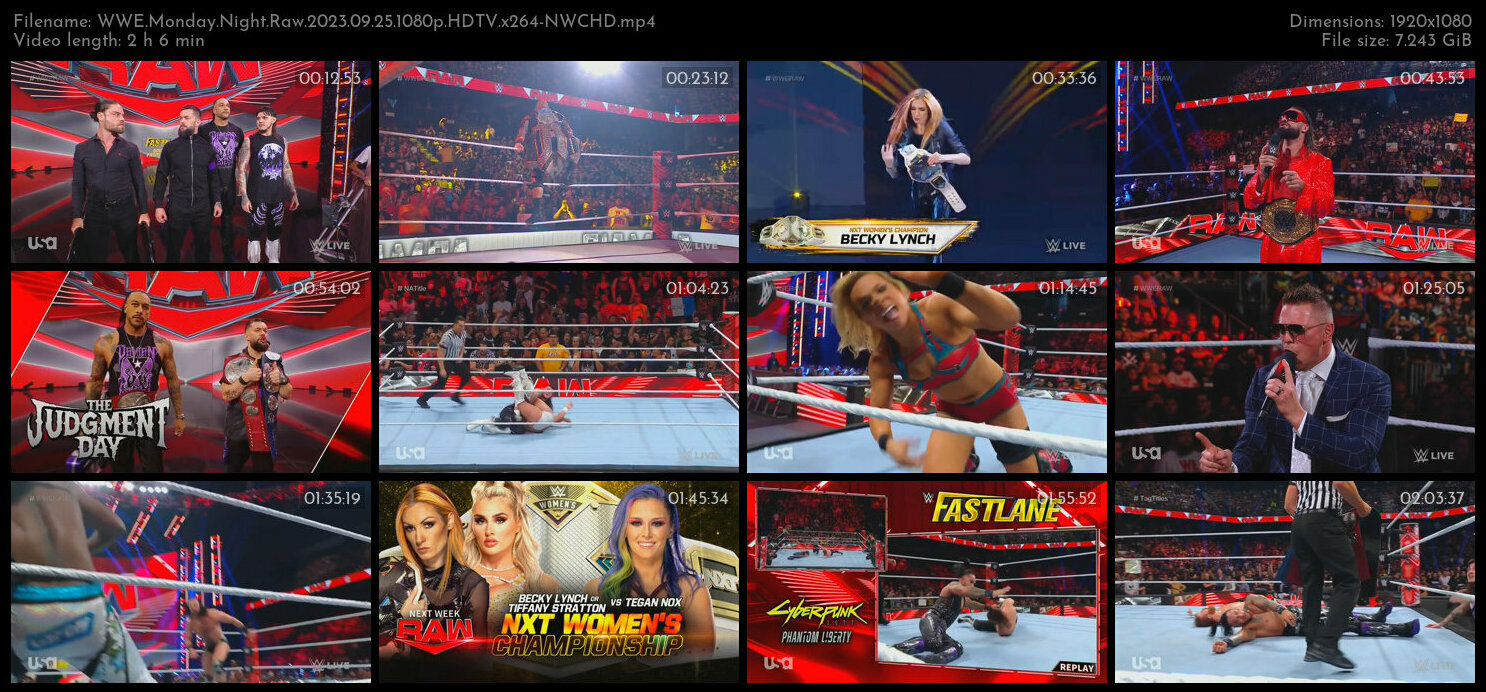 WWE Monday Night Raw 2023 09 25 1080p HDTV x264 NWCHD TGx