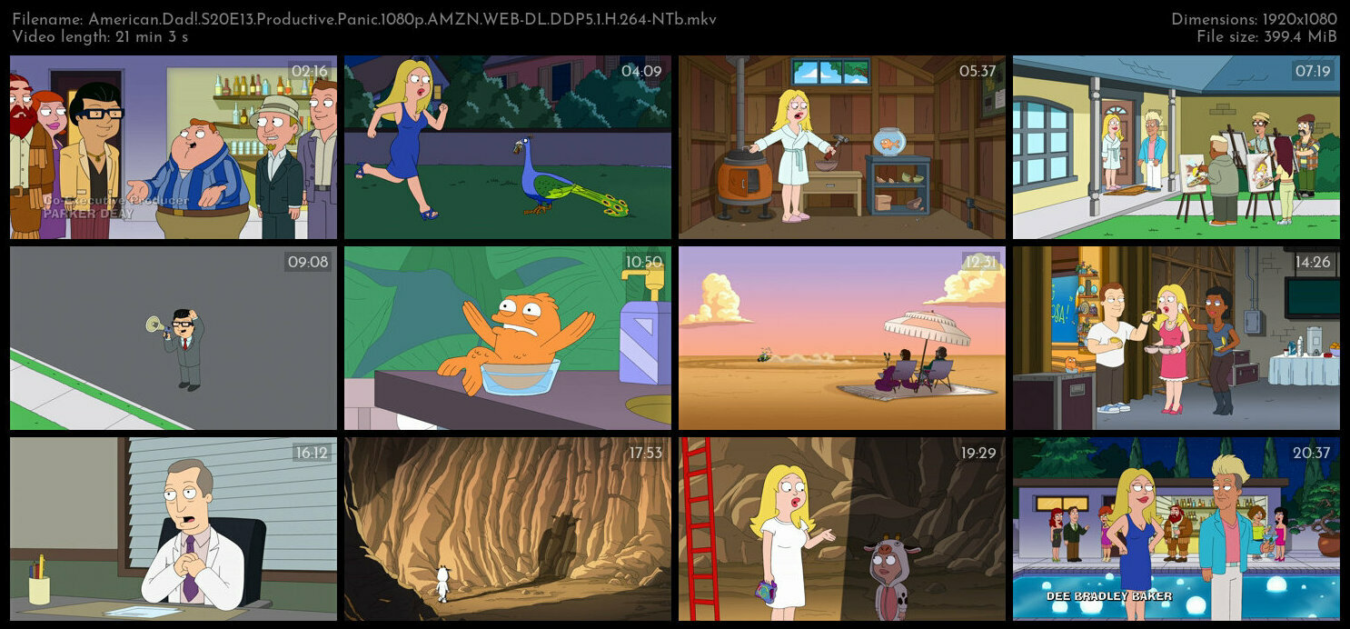 American Dad S20E13 Productive Panic 1080p AMZN WEB DL DDP5 1 H 264 NTb TGx