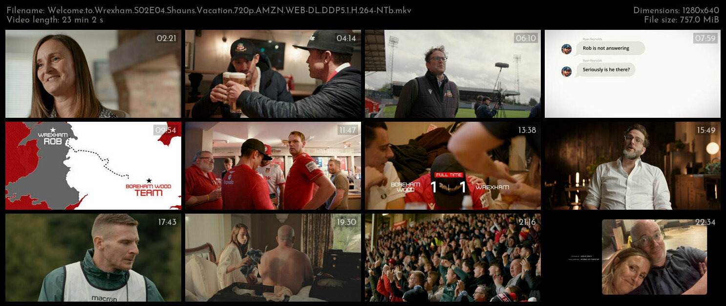 Welcome to Wrexham S02E04 Shauns Vacation 720p AMZN WEB DL DDP5 1 H 264 NTb TGx
