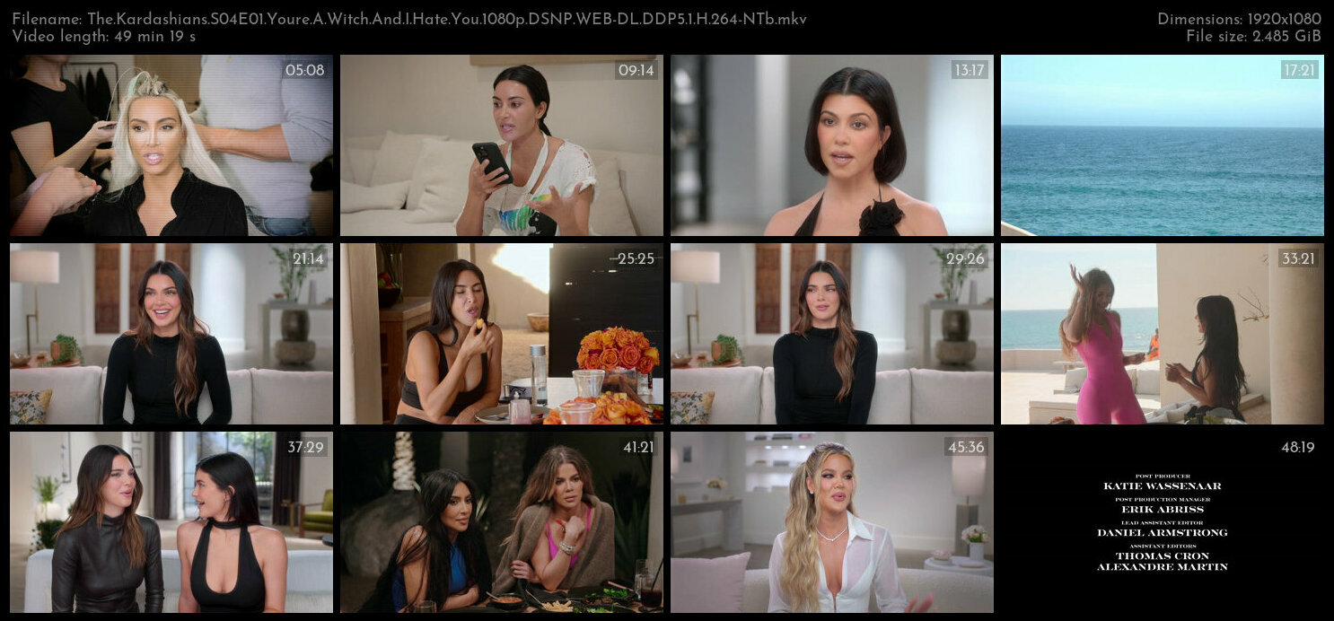 The Kardashians S04E01 Youre A Witch And I Hate You 1080p DSNP WEB DL DDP5 1 H 264 NTb TGx