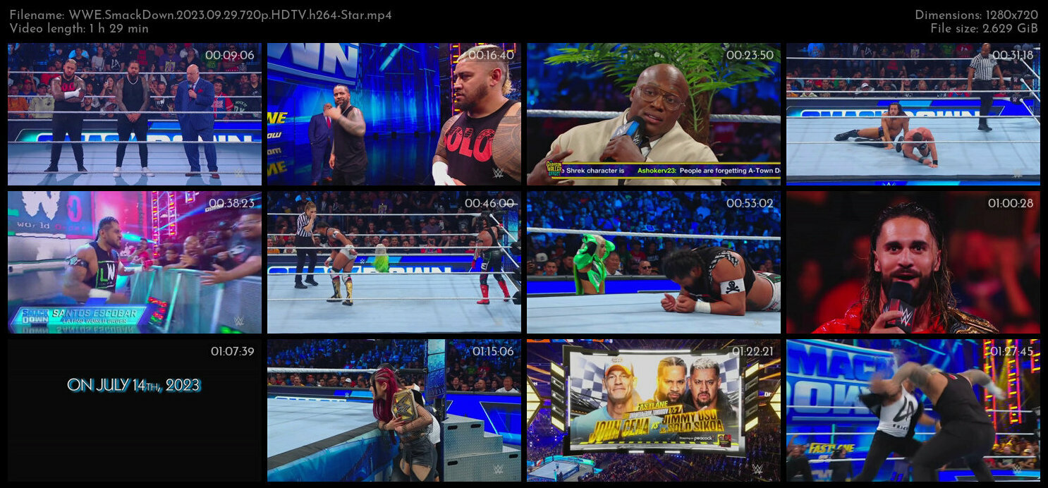 WWE SmackDown 2023 09 29 720p HDTV h264 Star TGx