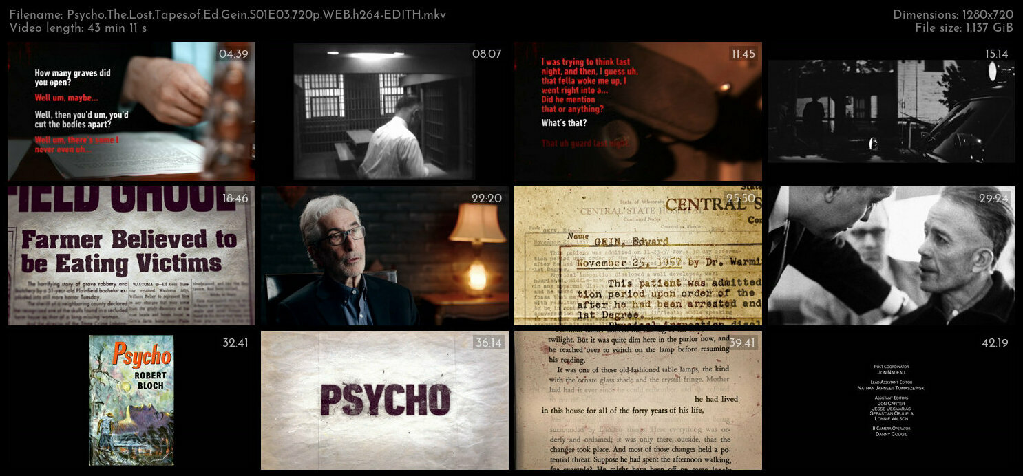 Psycho The Lost Tapes of Ed Gein S01E03 720p WEB h264 EDITH TGx