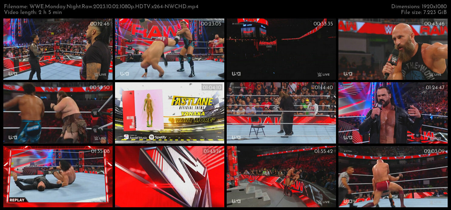WWE Monday Night Raw 2023 10 02 1080p HDTV x264 NWCHD TGx