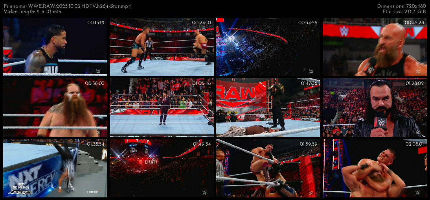 WWE RAW 2023 10 02 HDTV h264 Star TGx