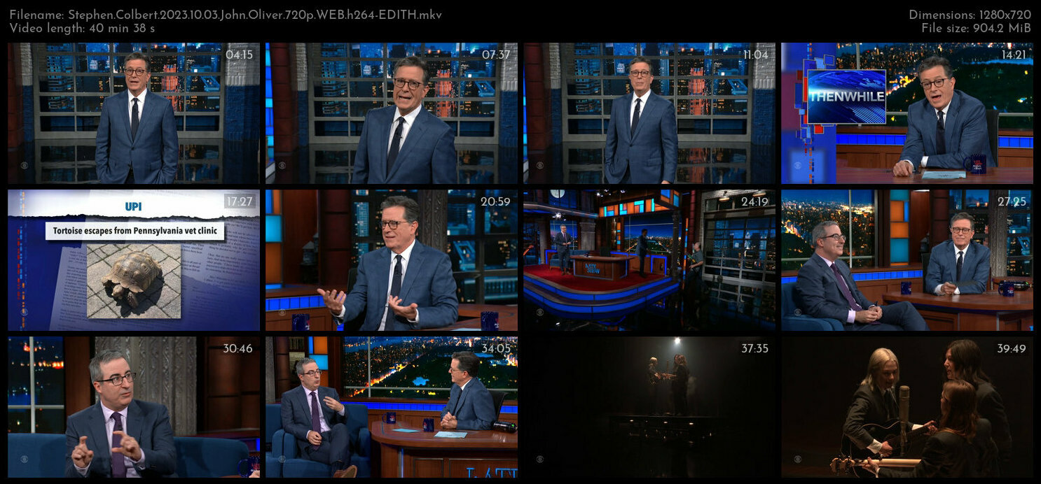 Stephen Colbert 2023 10 03 John Oliver 720p WEB h264 EDITH TGx