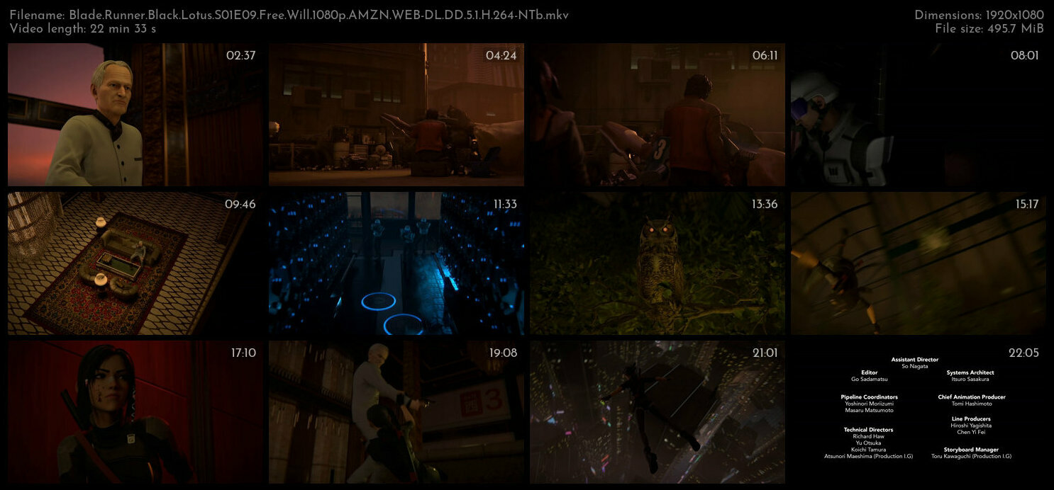 Blade Runner Black Lotus S01E09 Free Will 1080p AMZN WEB DL DD 5 1 H 264 NTb TGx
