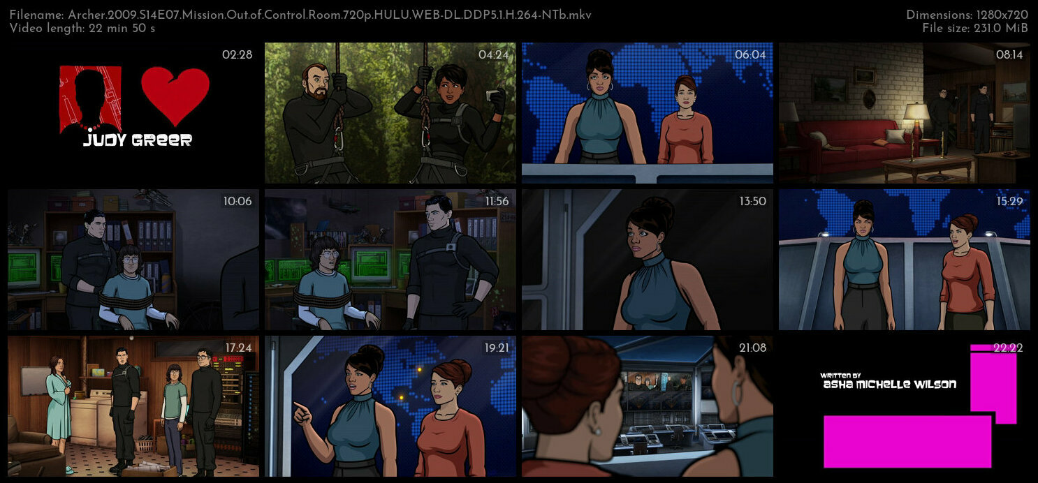 Archer 2009 S14E07 Mission Out of Control Room 720p HULU WEB DL DDP5 1 H 264 NTb TGx