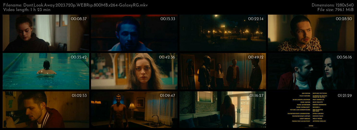 Dont Look Away 2023 720p WEBRip 800MB x264 GalaxyRG