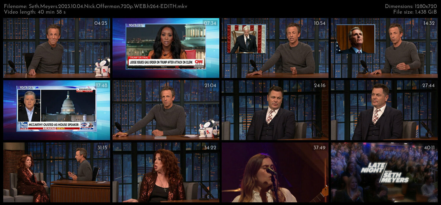 Seth Meyers 2023 10 04 Nick Offerman 720p WEB h264 EDITH TGx