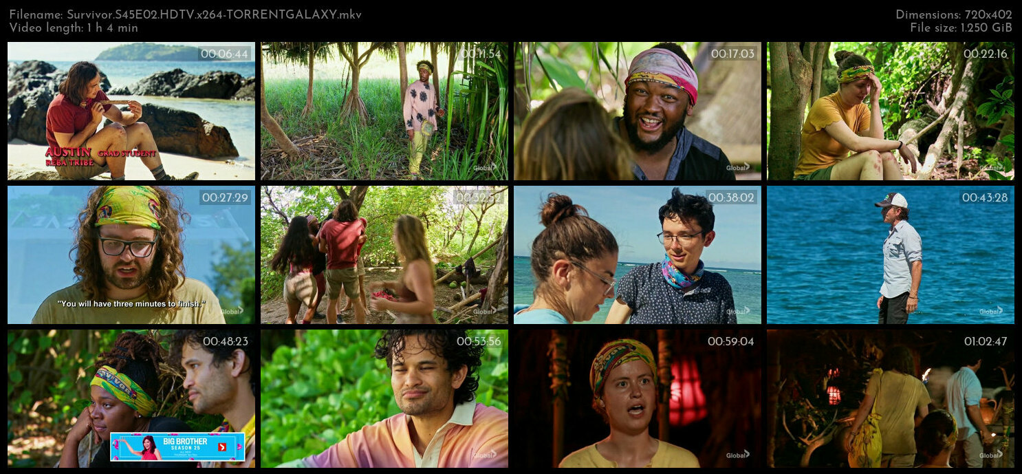 Survivor S45E02 HDTV x264 TORRENTGALAXY