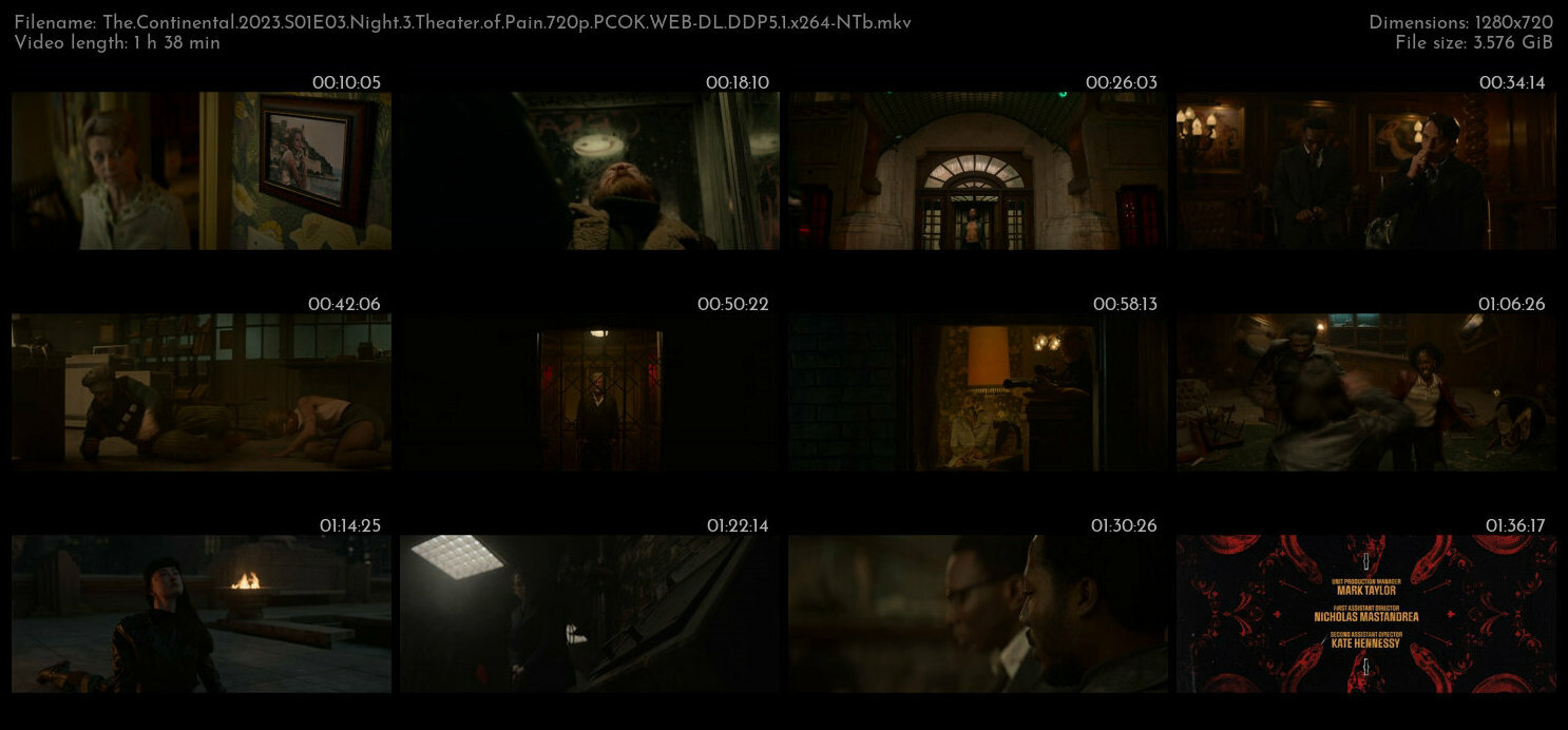 The Continental 2023 S01E03 Night 3 Theater of Pain 720p PCOK WEB DL DDP5 1 x264 NTb TGx