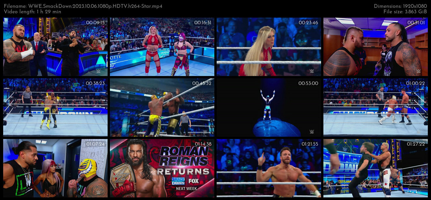 WWE SmackDown 2023 10 06 1080p HDTV h264 Star TGx