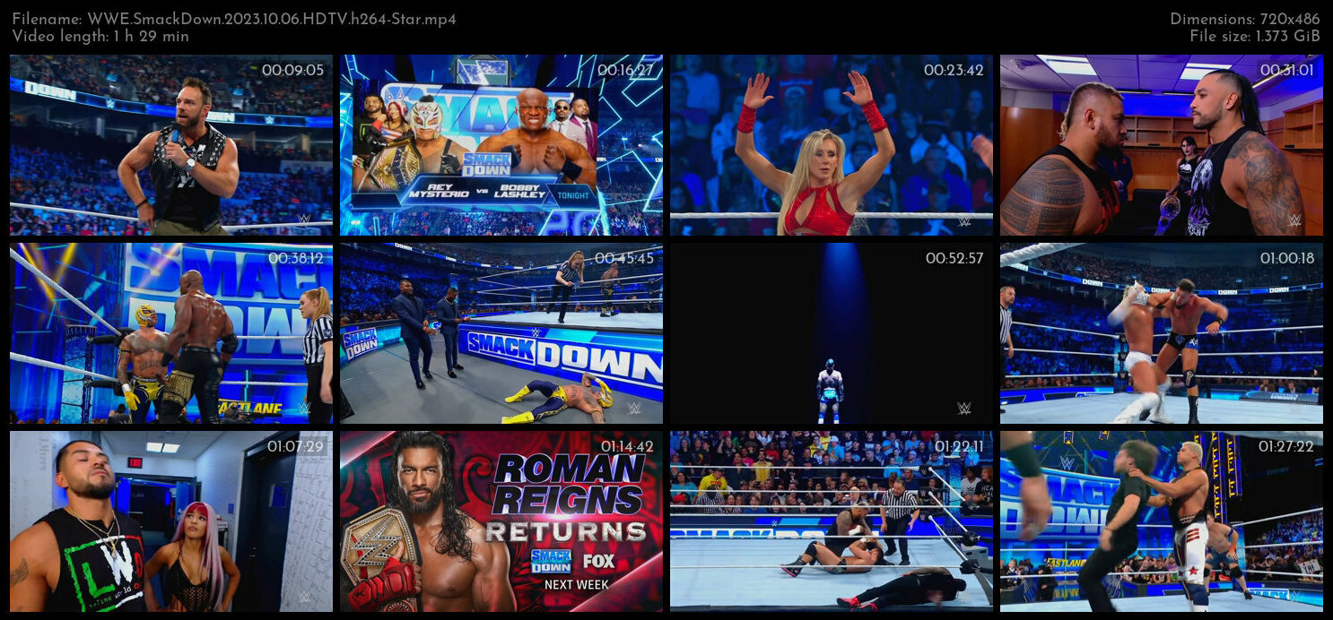 WWE SmackDown 2023 10 06 HDTV h264 Star TGx