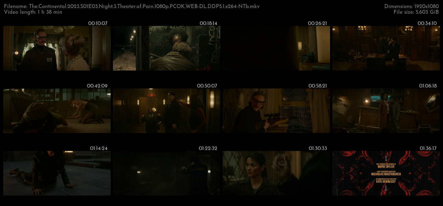 The Continental 2023 S01E03 Night 3 Theater of Pain 1080p PCOK WEB DL DDP5 1 x264 NTb TGx