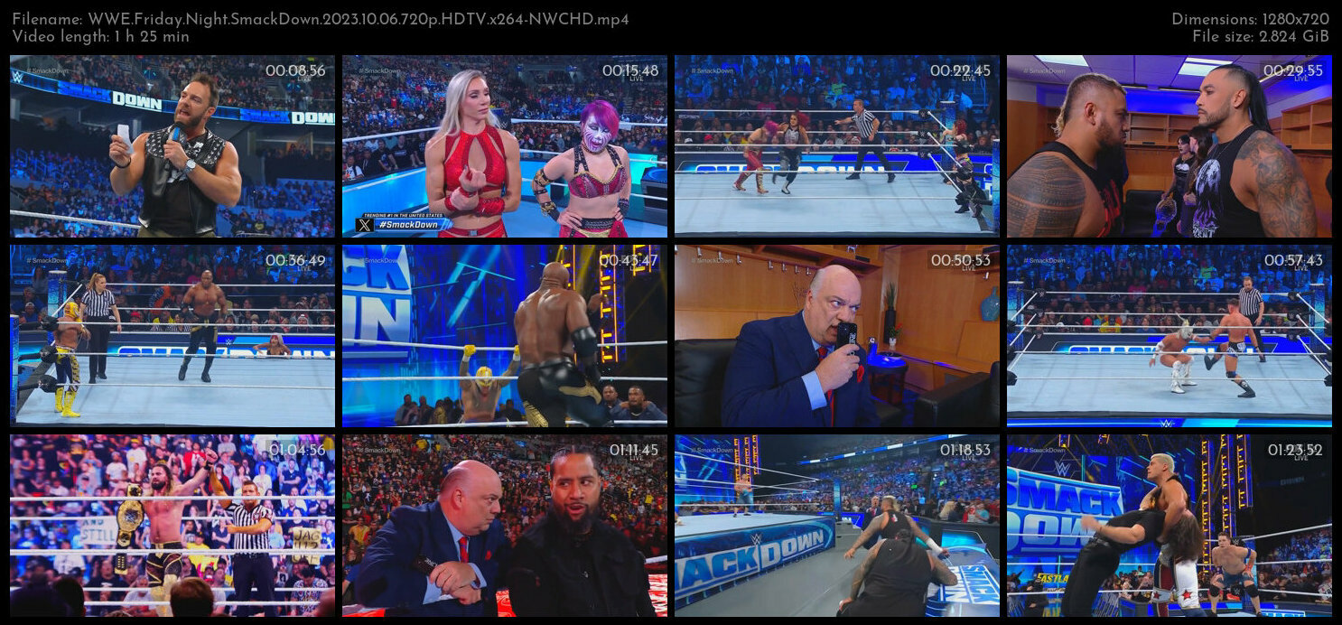 WWE Friday Night SmackDown 2023 10 06 720p HDTV x264 NWCHD TGx