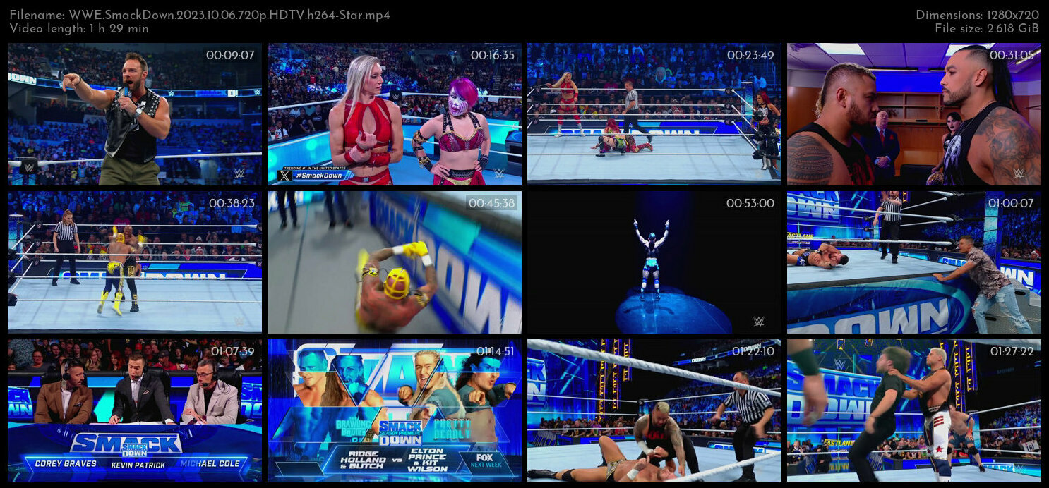 WWE SmackDown 2023 10 06 720p HDTV h264 Star TGx