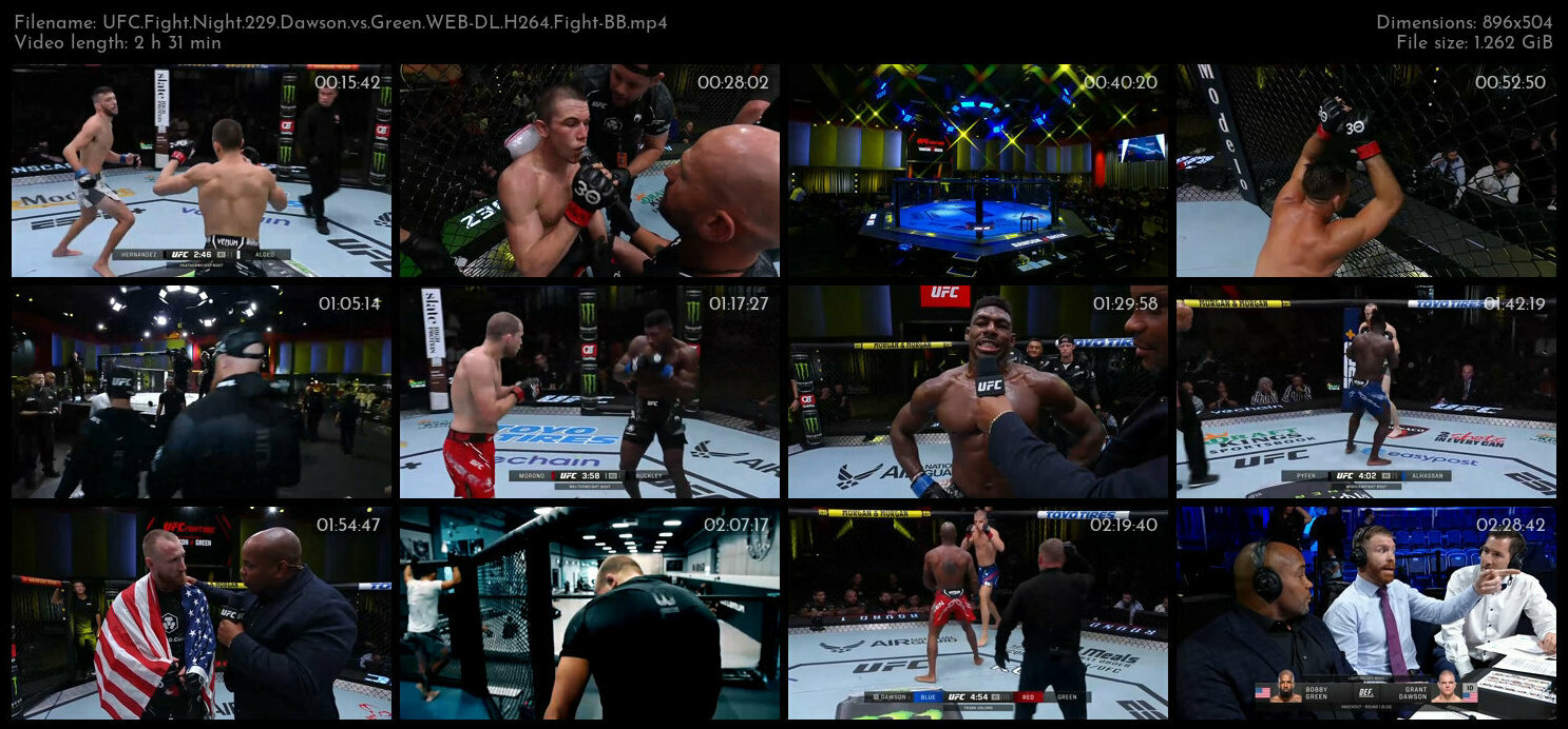 UFC Fight Night 229 Dawson vs Green WEB DL H264 Fight BB