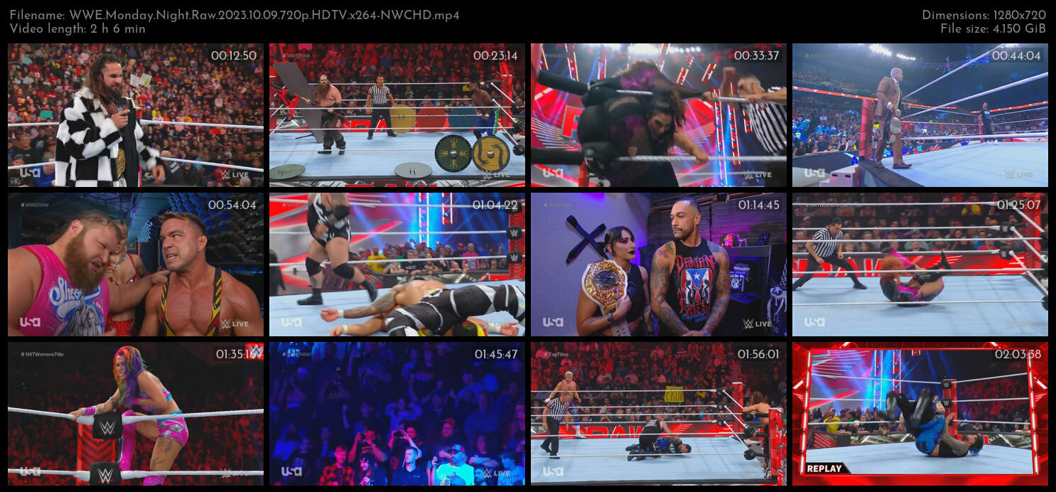 WWE Monday Night Raw 2023 10 09 720p HDTV x264 NWCHD TGx