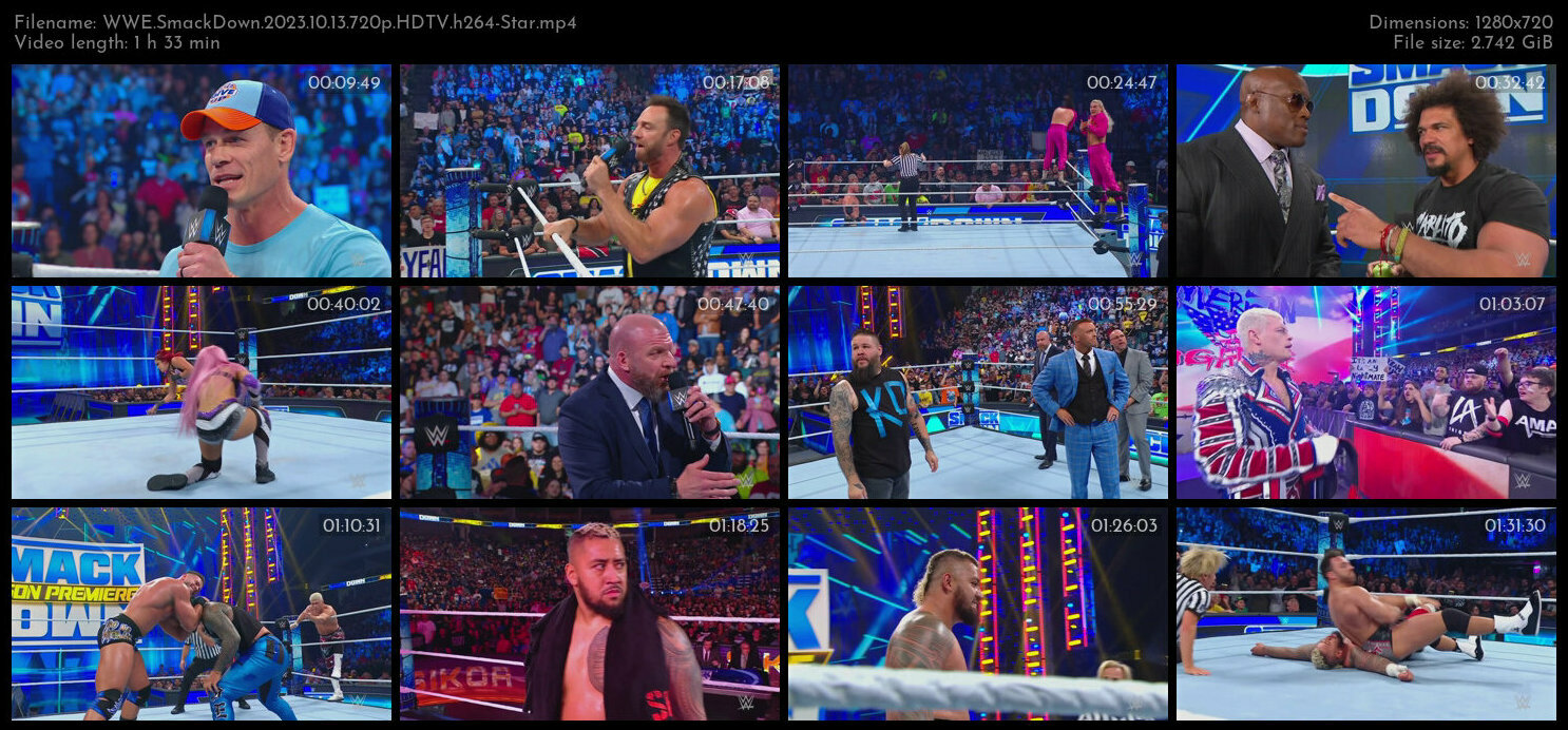 WWE SmackDown 2023 10 13 720p HDTV h264 Star TGx