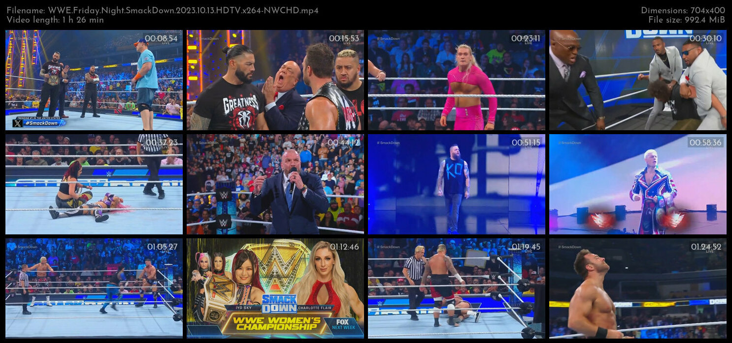WWE Friday Night SmackDown 2023 10 13 HDTV x264 NWCHD TGx