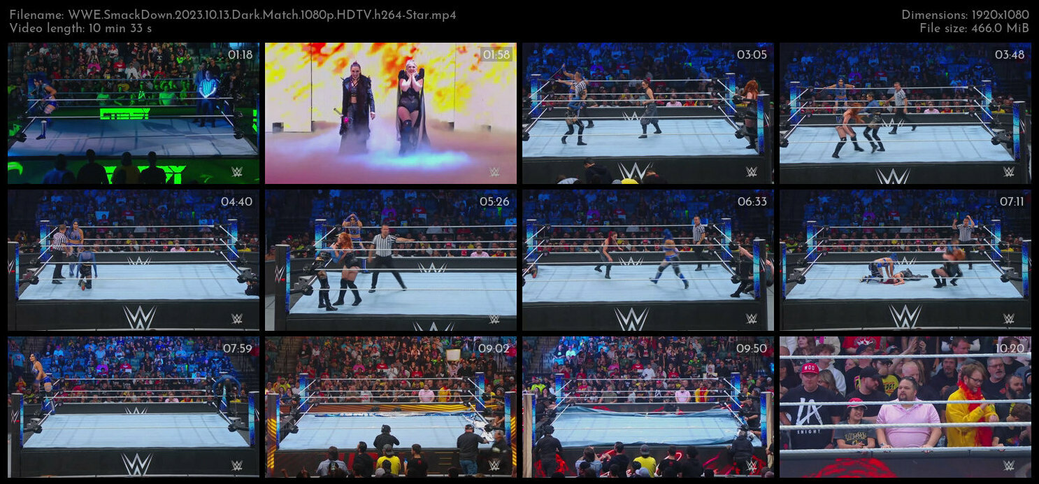 WWE SmackDown 2023 10 13 Dark Match 1080p HDTV h264 Star TGx