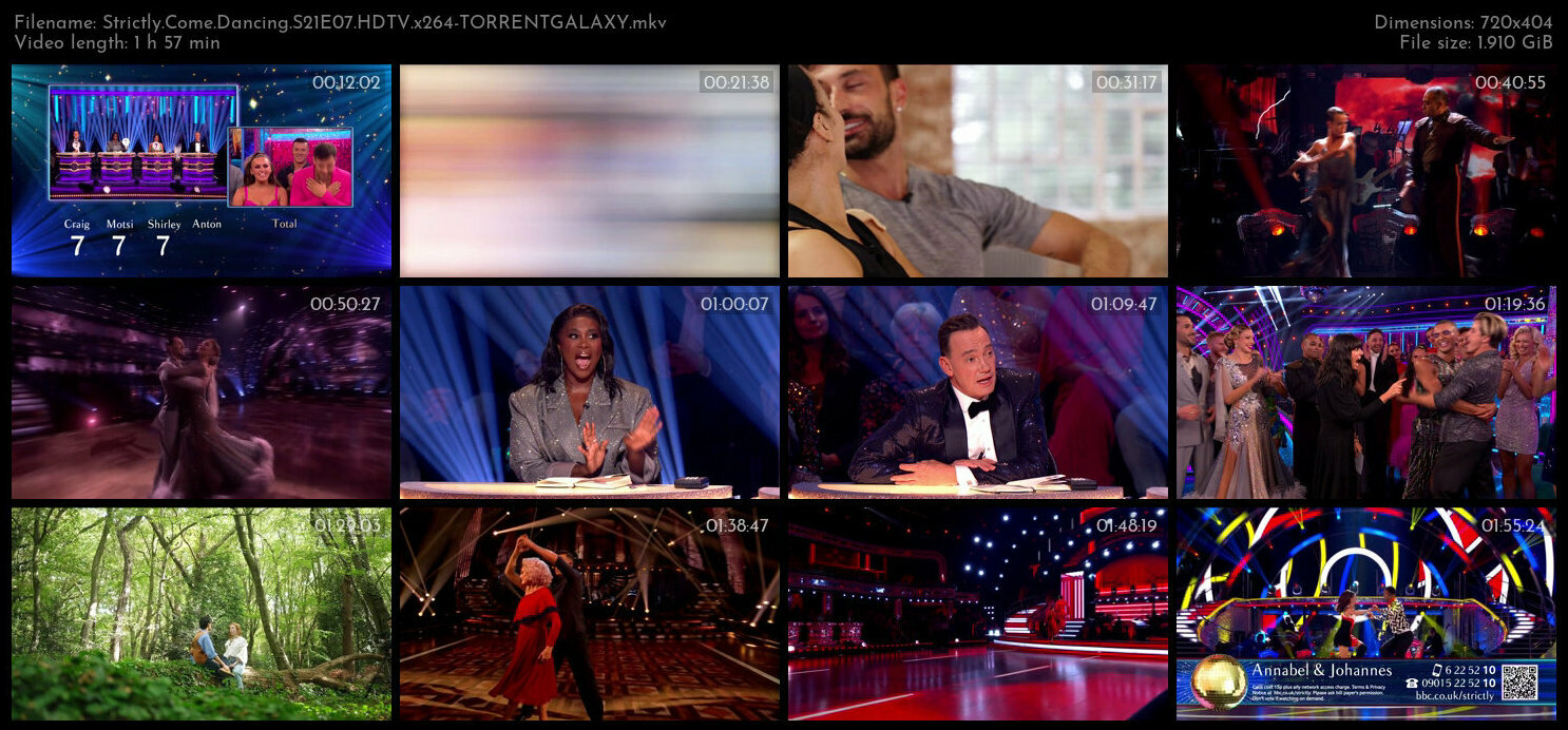 Strictly Come Dancing S21E07 HDTV x264 TORRENTGALAXY