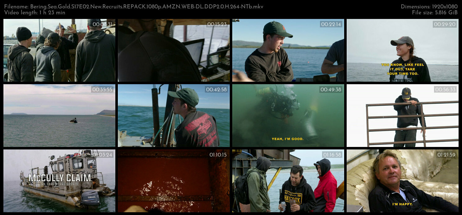 Bering Sea Gold S17E02 New Recruits REPACK 1080p AMZN WEB DL DDP2 0 H 264 NTb TGx