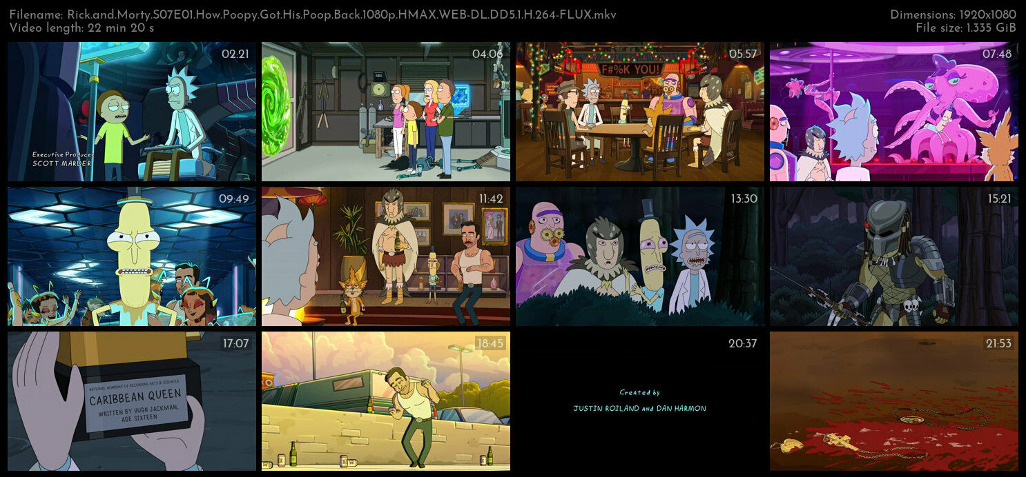 Rick and Morty S07E01 How Poopy Got His Poop Back 1080p HMAX WEB DL DD5 1 H 264 FLUX TGx