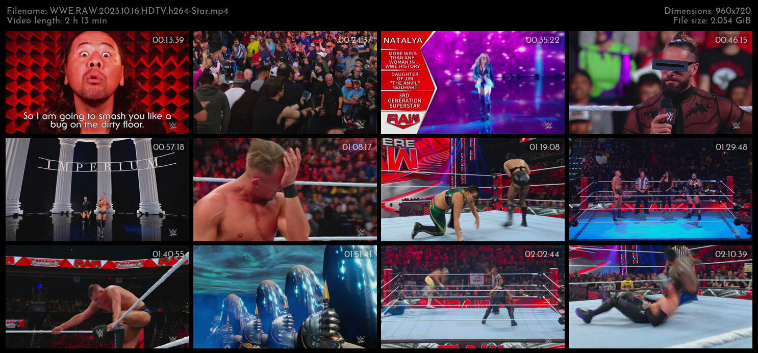 WWE RAW 2023 10 16 HDTV h264 Star TGx