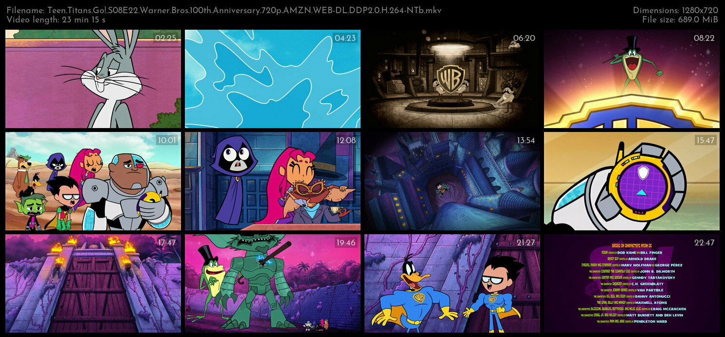 Teen Titans Go S08E22 Warner Bros 100th Anniversary 720p AMZN WEB DL DDP2 0 H 264 NTb TGx