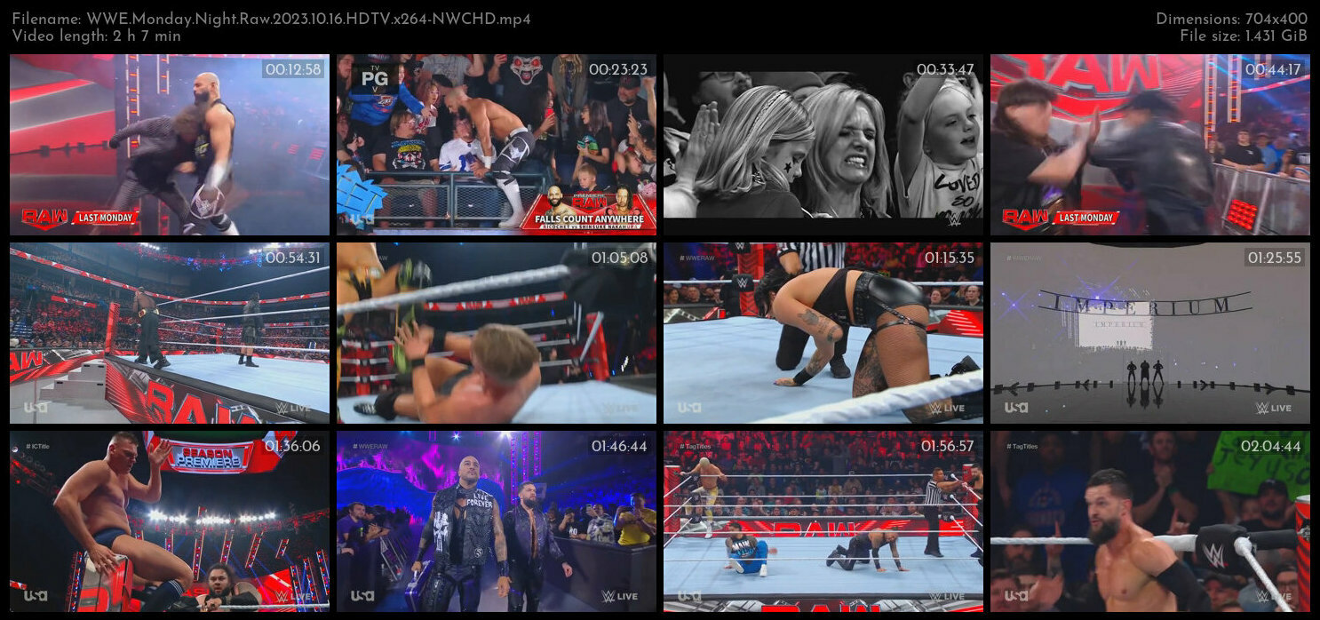 WWE Monday Night Raw 2023 10 16 HDTV x264 NWCHD TGx