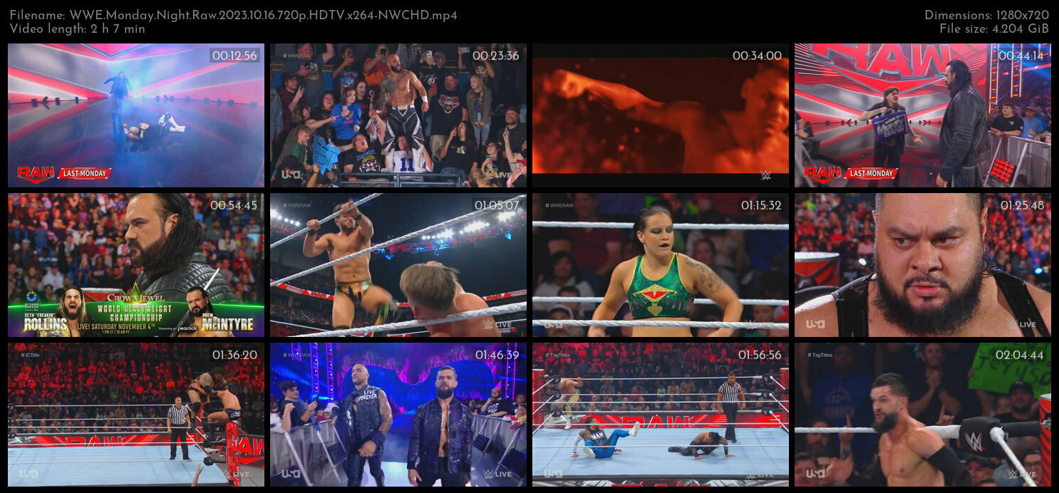 WWE Monday Night Raw 2023 10 16 720p HDTV x264 NWCHD TGx