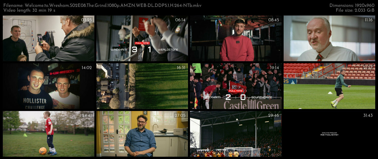 Welcome to Wrexham S02E08 The Grind 1080p AMZN WEB DL DDP5 1 H 264 NTb TGx