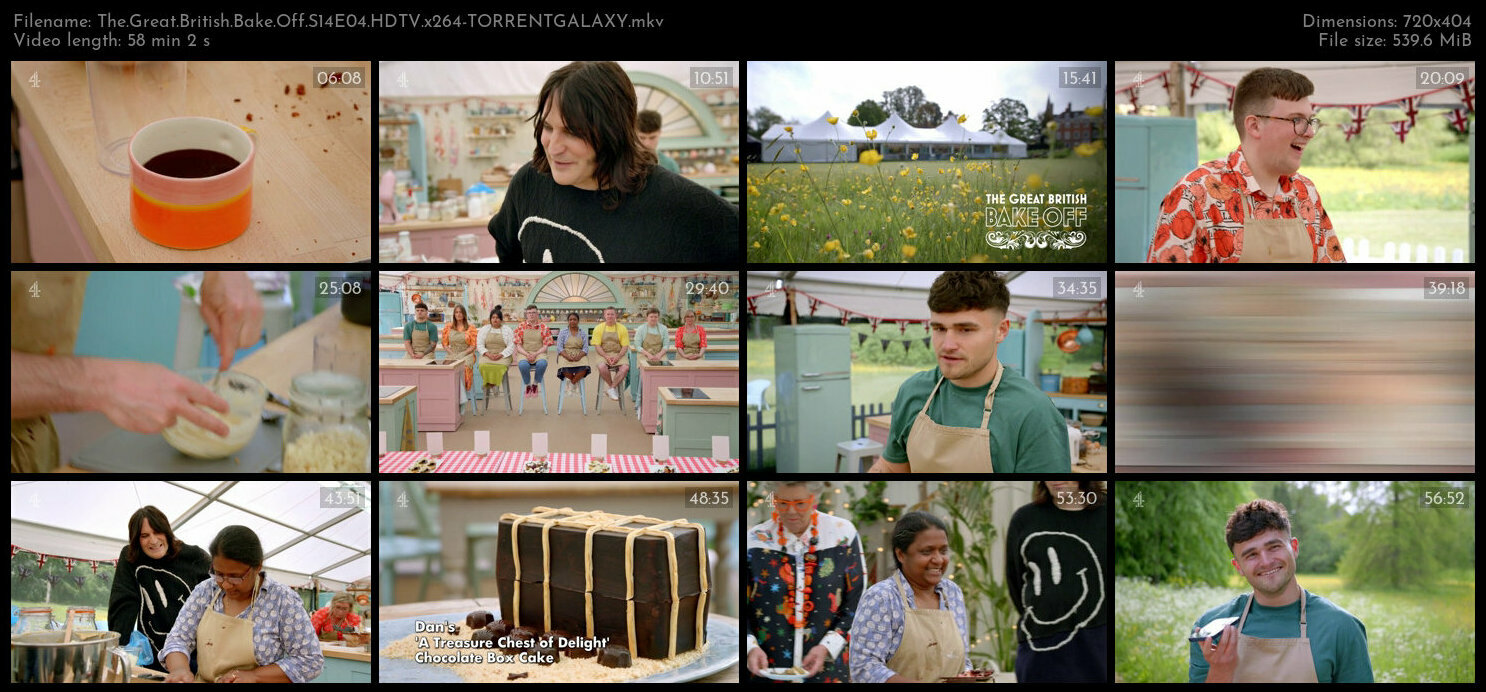 The Great British Bake Off S14E04 HDTV x264 TORRENTGALAXY