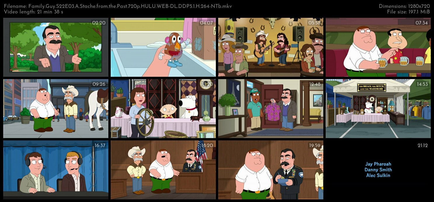 Family Guy S22E03 A Stache from the Past 720p HULU WEB DL DDP5 1 H 264 NTb TGx
