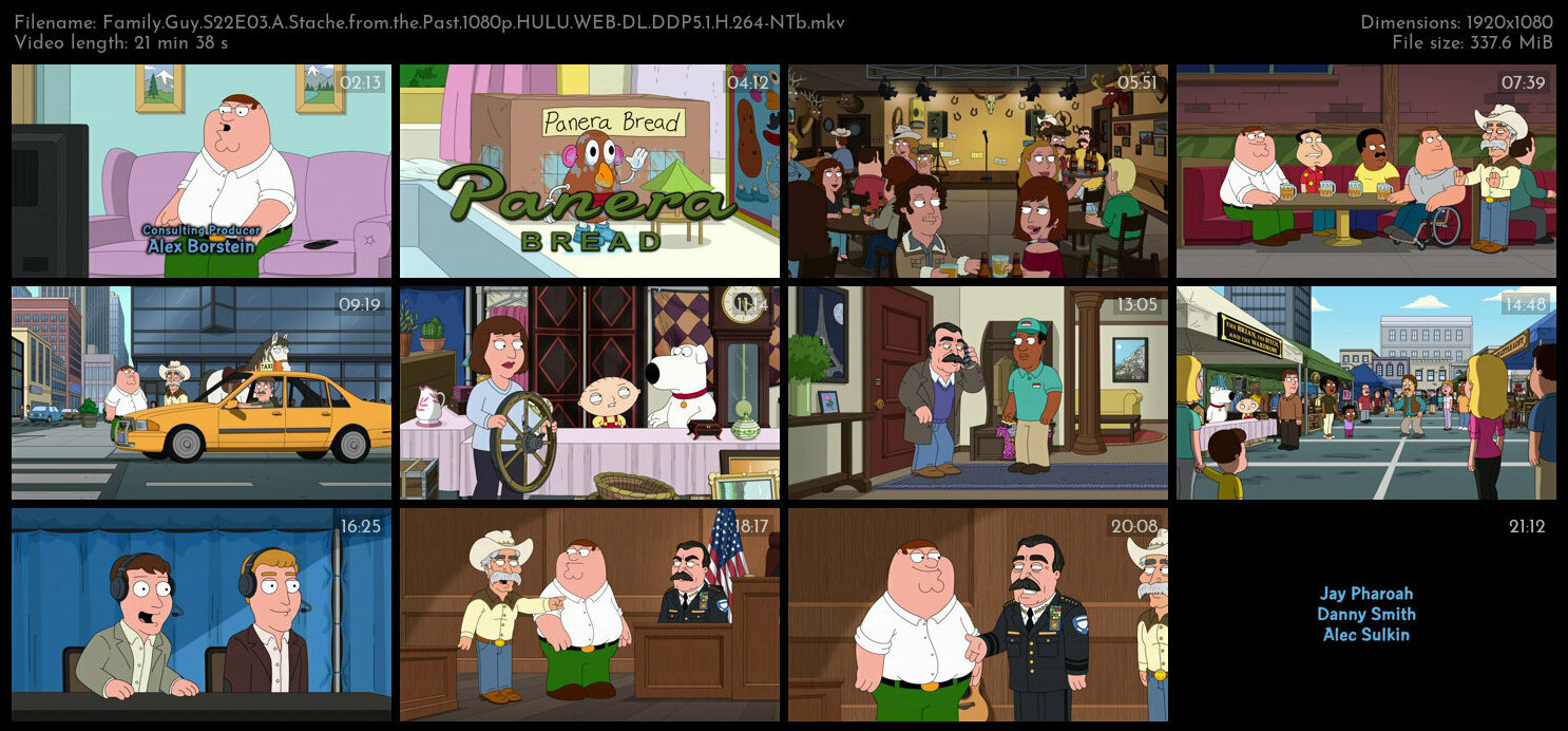 Family Guy S22E03 A Stache from the Past 1080p HULU WEB DL DDP5 1 H 264 NTb TGx