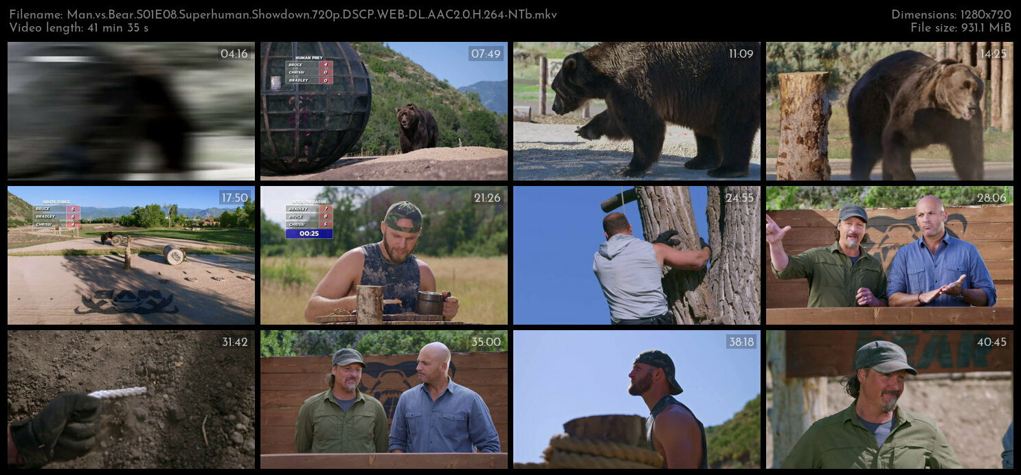 Man vs Bear S01E08 Superhuman Showdown 720p DSCP WEB DL AAC2 0 H 264 NTb TGx