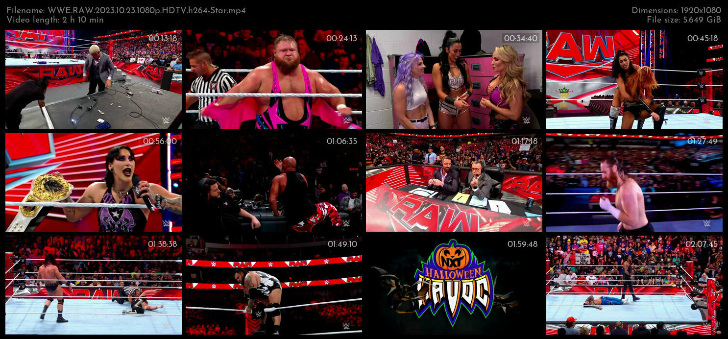 WWE RAW 2023 10 23 1080p HDTV h264 Star TGx
