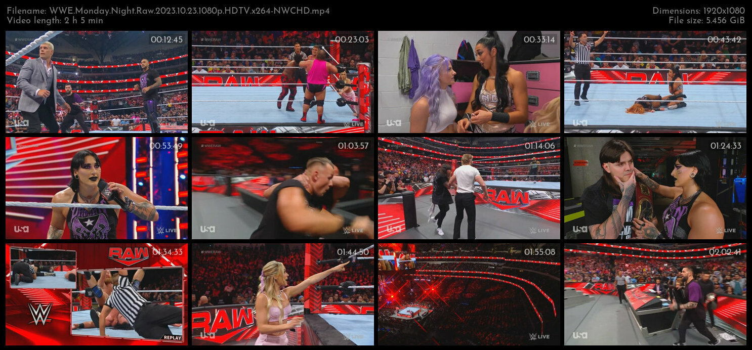WWE Monday Night Raw 2023 10 23 1080p HDTV x264 NWCHD TGx