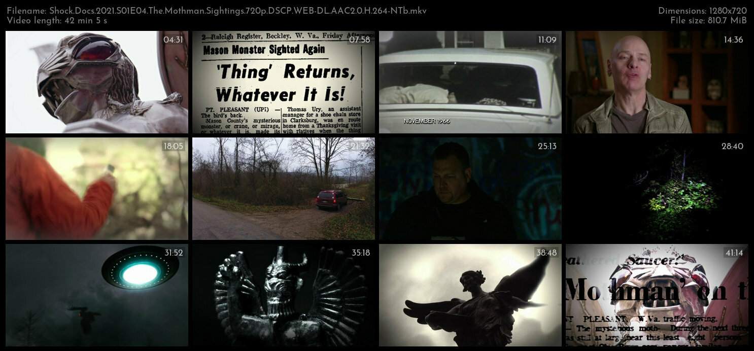 Shock Docs 2021 S01E04 The Mothman Sightings 720p DSCP WEB DL AAC2 0 H 264 NTb TGx